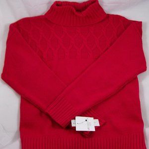 Liz Claiborne Fiesta Rose Turtleneck Sweater